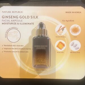 New NATURE REPUBLIC GINSENG GOLD SILK FACIAL AMPOULE MOISTURIZE & ILLUMINATE